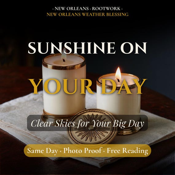 Good Weather Spell – Sunshine and No Rain for Your Wedding Day | New Orleans Blessing | Photo Proof