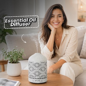 Difusor de óleos essenciais grande em metal, lâmpada de aroma ultrassônica, umidificador de névoa fria com LED de 7 cores, difusor USB para decoração de ambientes, presente para spa em casa.