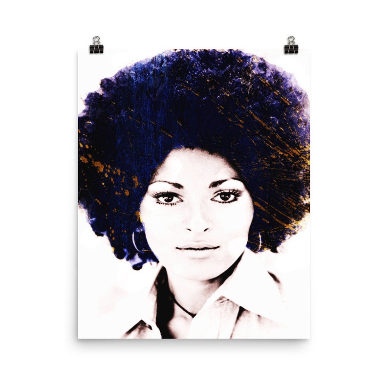 Pam Grier Afro Movie Poster Pop Culture Girlfriend Gifts | Etsy