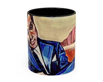 Tazza da caffè con illustrazione di una cantante lounge vintage / Tazza decorativa