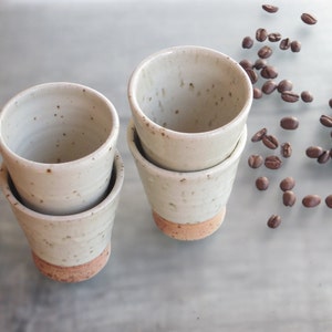 4 Espresso cups Set of 4 coffee cups ceramic tumblers italian espresso cup small coffee mug gift for coffee lovers Set of 4 espresso cups image 1