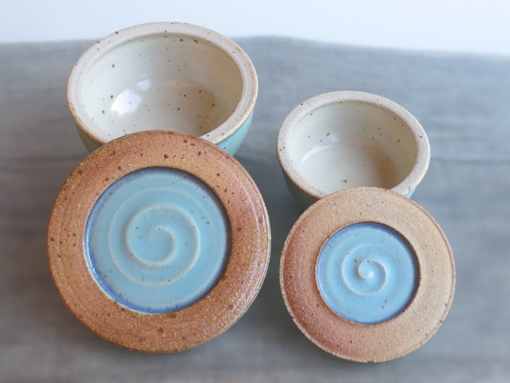 Cuenco de cerámica con tapa turquesa cerámica cerámica tapar | Etsy