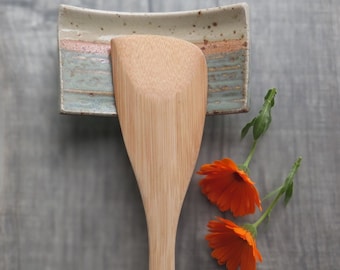 POSAMESTOLO poggia cucchiaio in ceramica utile accessorio in cucina Sushi piatto portasapone in gres