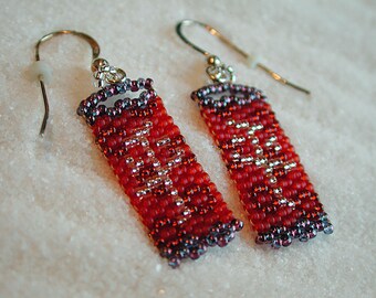Peace...Handwoven, Peyote Stitch Earrings