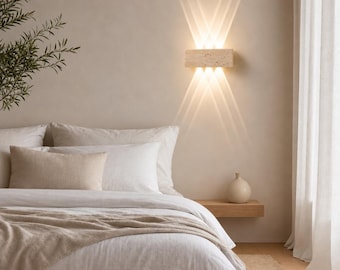 Stone Wall Lamp LED Sconce Wabi Sabi Japandi