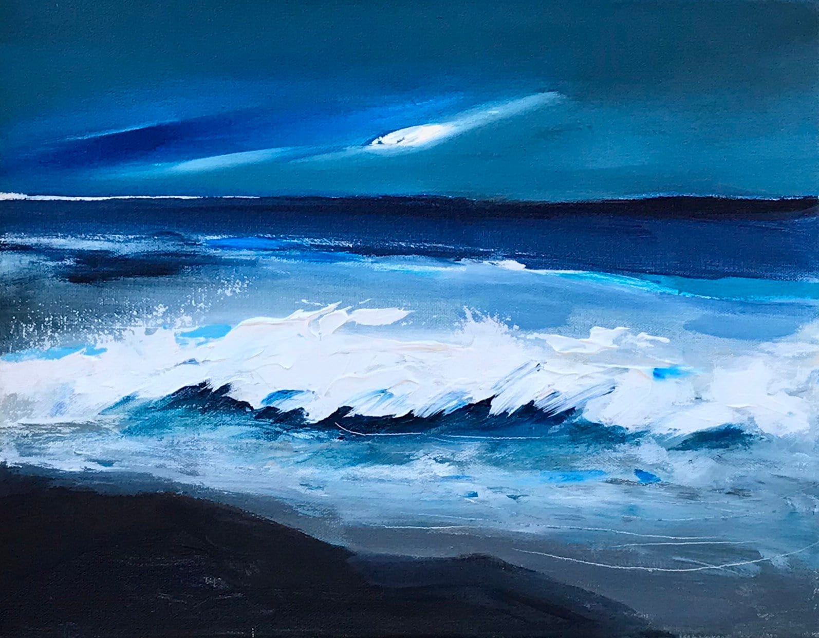 abstract wave painting