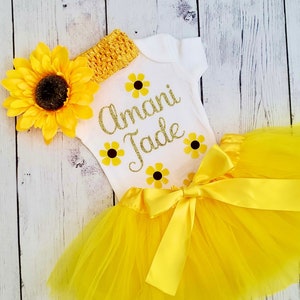 Newborn Girl Coming Home Outfit, Baby Sunshine Sunflower, Newborn Gifts