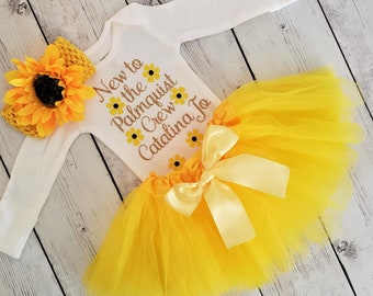 Newborn Girl Coming Home Outfit Sunflower Sunshine