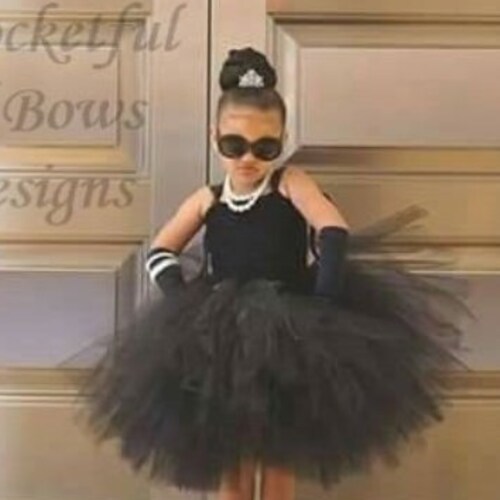 little girl black tulle dress