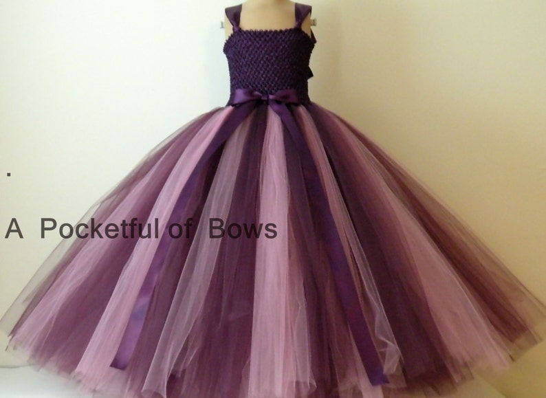 eggplant flower girl dresses