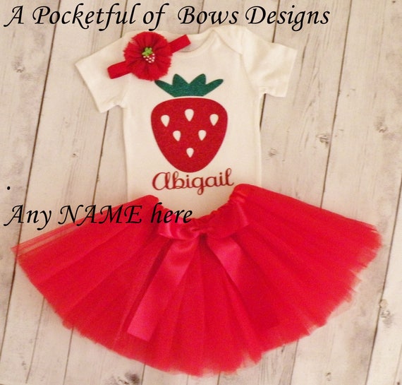 baby girl strawberry outfit