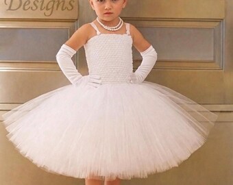 White Tutu Dress, Flower Girl, Birthday Outfit