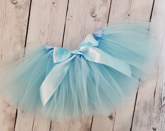 Blue Tutu Skirt Princess Birthday Outfit