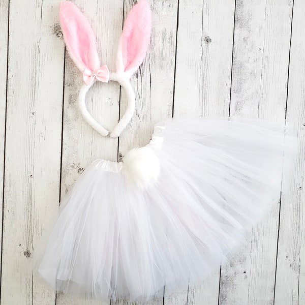 White Rabbit Bunny Costume, Baby Toddler and Girls, Easter