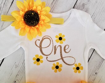 Sunflower 1st Birthday Tutu Outfit, Your are My Sunshine Party