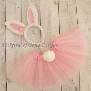 Bunny Tutu Outfit, Toddler Girls Halloween Costume Easter Ears Headband