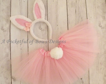 Bunny Tutu Outfit, Toddler Girls Halloween Tutu, Easter Bunny Ears Headband