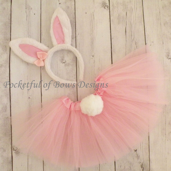 Bunny Tutu Outfit, Toddler Girls Halloween Tutu, Easter Bunny Ears Headband