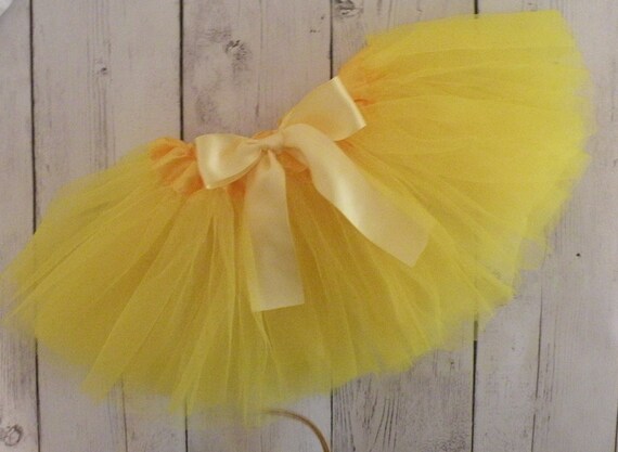 yellow tutu skirt for baby girl