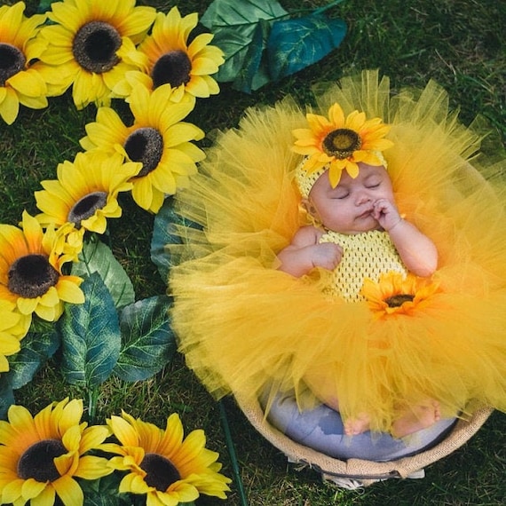 newborn sunflower dress