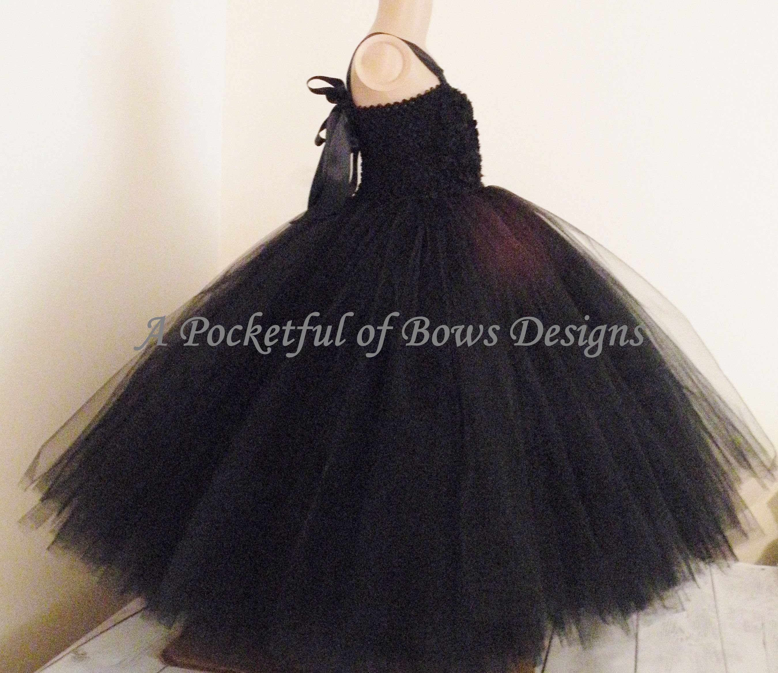 girls black tulle dress