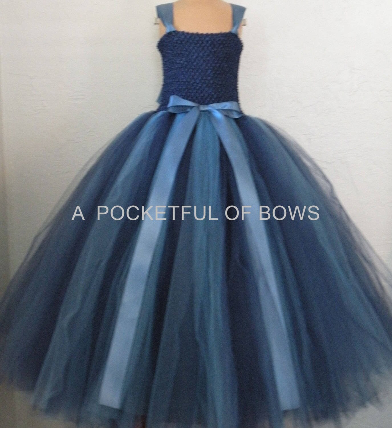 dark navy flower girl dress