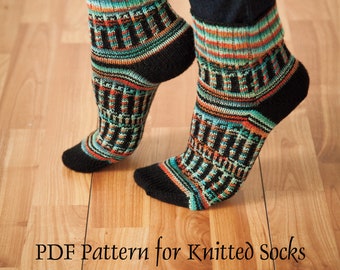 Sock Pattern for Knitting -- PDF Version -- Tree of Life Socks
