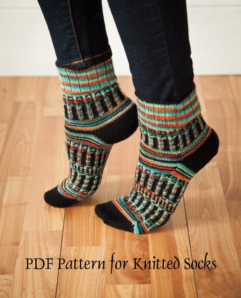 Sock Pattern for Knitting PDF Version Tree of Life Socks image 1