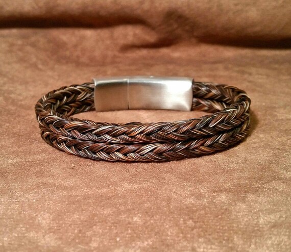 Large Horsehair Bracelet Men S Or Women S Double Etsy