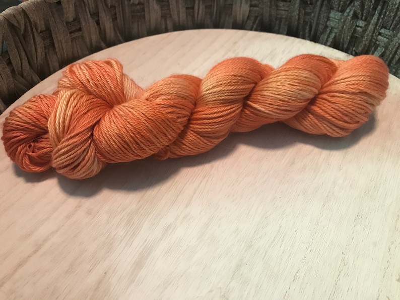 Cashmere 4ply As You Wish Silk Hand Dyed Orange 278yds Alpaca Blend 702010/% Alpaca The Princess Bride Copper DK Weight Yarn