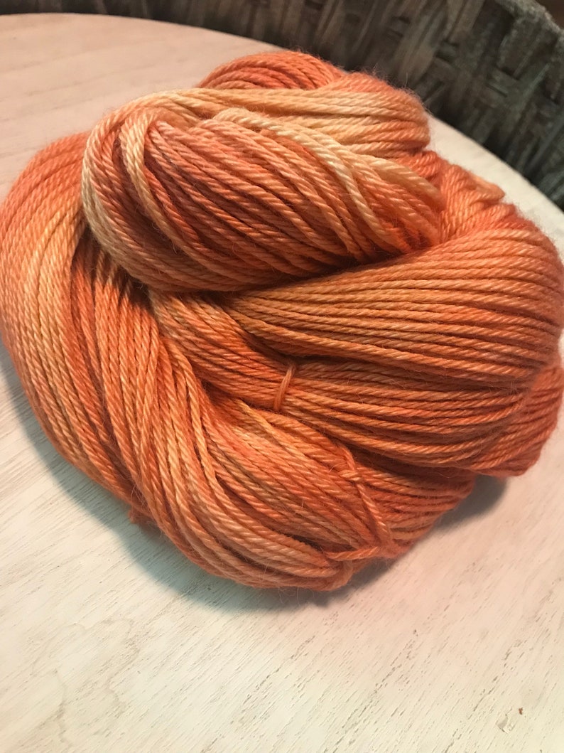 Cashmere 4ply As You Wish Silk Hand Dyed Orange 278yds Alpaca Blend 702010/% Alpaca The Princess Bride Copper DK Weight Yarn