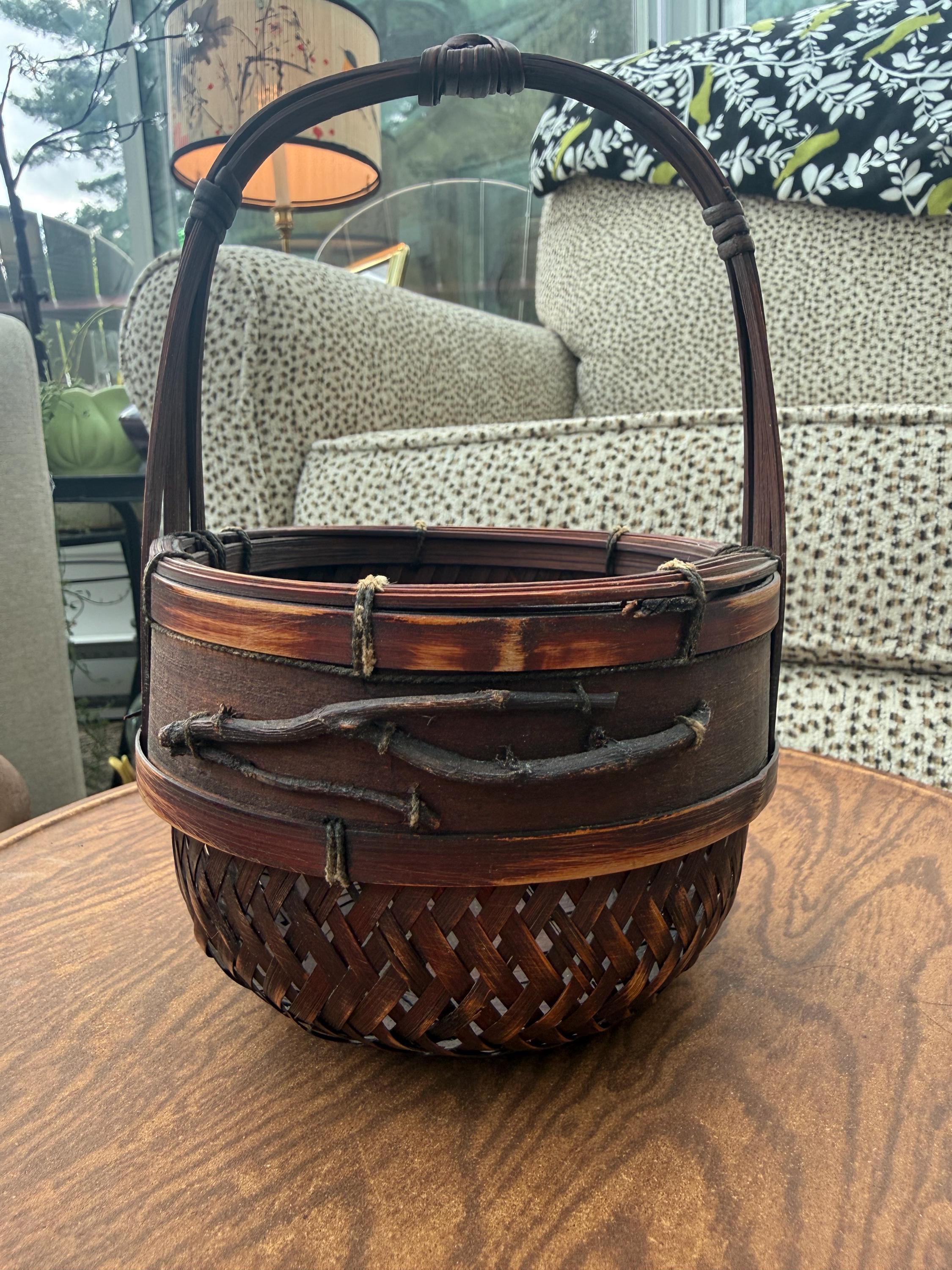Antique Japanese Bamboo Ikebana Baskets - Etsy