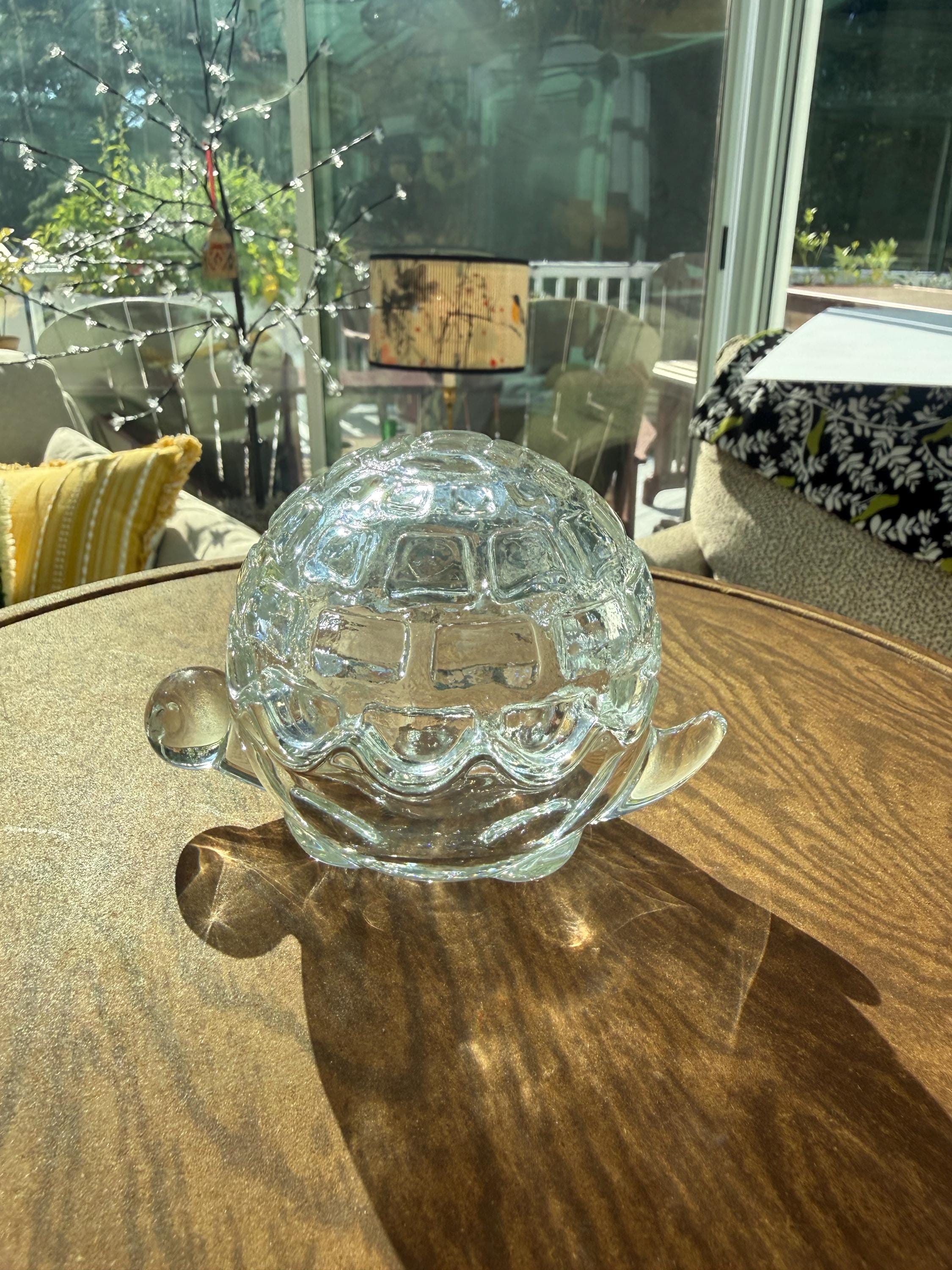 Vintage Glass Turtle - Etsy