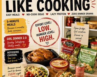 What to Eat When You Don’t Feel Like Cooking | Easy No Cook Meal Ideas | Quick Dinner Guide | Lazy Meals & Girl Dinner Printable