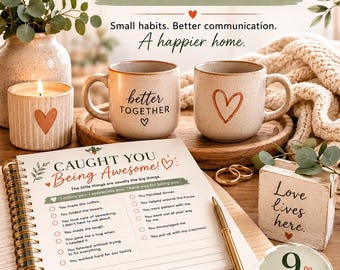 Happy House Happy Spouse Printable Bundle | Couples Connection Kit | Marriage Workbook | Date Night Ideas | Relationship Planner PDF