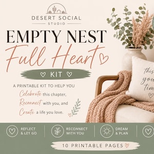 Empty Nest Full Heart Printable Kit | Empty Nester Gift | Couples Reconnect Planner | Bucket List | Adventure Journal | Instant Download