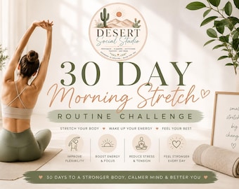 Morning Stretch Routine Challenge | 15-Minute Daily Wellness Guide (PDF Download)