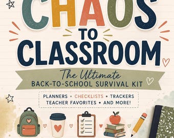 Back-to-School Survival Kit Printable | School Planner Bundle | Parent Command Center | Homework & Backpack Checklists | Morning Routine