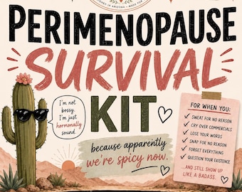 Kit de supervivencia para la perimenopausia / Registro de sofocos, confusión mental y estado de ánimo (descarga digital)