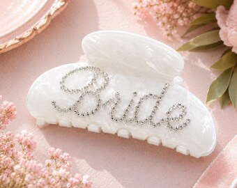 Pinza para el cabello de novia, pinza para el cabello de boda con perlas, accesorio para el cabello de novia, pinza para prepararse, regalo para despedida de soltera, regalo para despedida de soltera