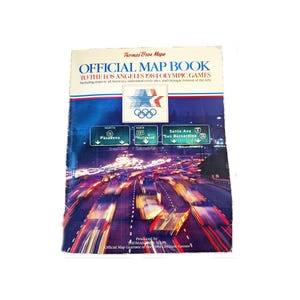 1984 Los Angeles Olympics Official Map Book