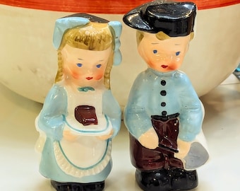 Lefton Alter Image Boy and Girl Salt and Pepper Shakers Signed