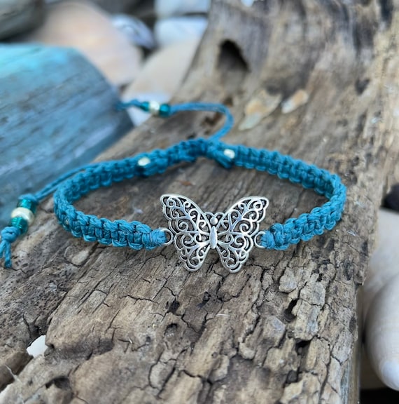 Butterfly Macrame Bracelet - Many Color Choices!