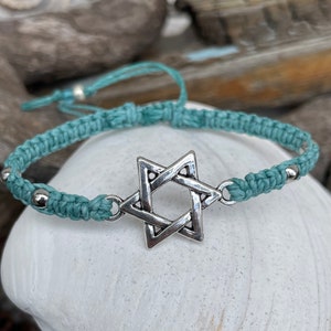 Star of David Adjustable Macrame Bracelet-Judaism Star Bracelet-Jewish Star-Magen David-Bat Mitvah-Bar Mitvah gift-Kabbalah Jewerlry