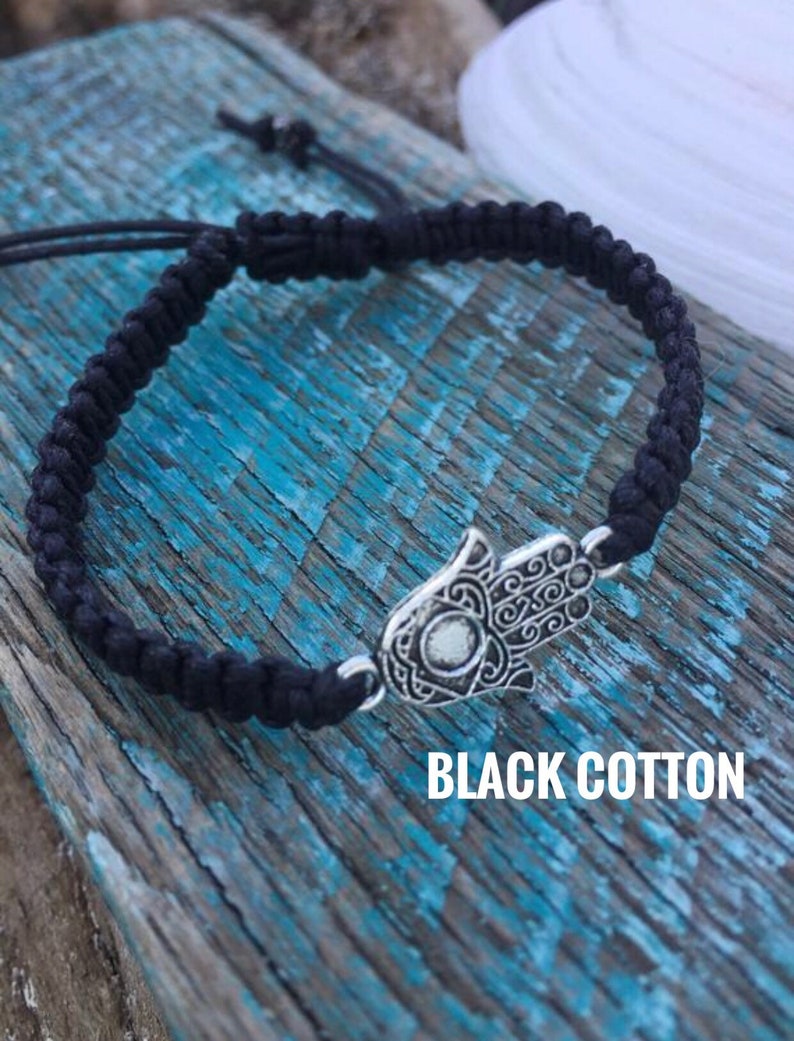 MEN/'S HAMSA bracelet-Adjustable Macrame Bracelet-Spiritual bracelet-Hand of Fatima-Spiritual Bracelet