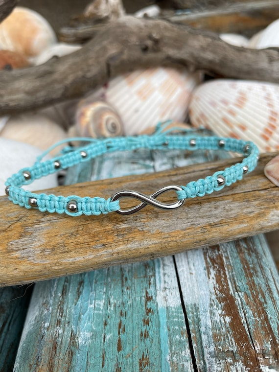 Infinity Anklet/Adjustable Anklet/Waterproof Cord/Figure Eight/Everlasting Love and Friendship/Ankle Jewelry