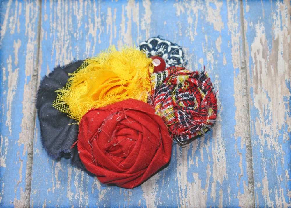 Yellow Red Navy Headband Hair Accessories Mustard Fabric Etsy