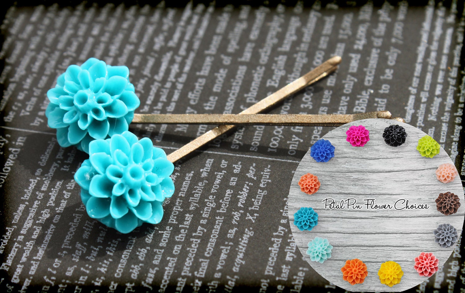 Decorative Bobby Pins Hair Accessories Hair Pins Flower Etsy
