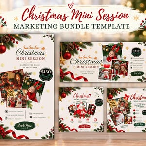 Christmas Mini Session Template: Photography Marketing Set, Christmas Flyer, Winter Mini Session, Social Media Templates
