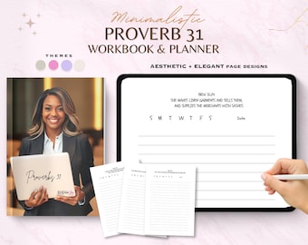 Proverbs 31 Workbook & Planner | Faith-Based Printable for Women | Christian Self-Growth Journal | Godly Woman Devotional Guide